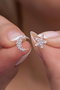 Heliophilia Silver Pendiente de Plata 925 con Baño de Oro Rosa y Circón